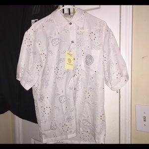 White Versace Button Up